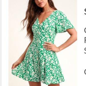 Lulu’s Green Floral Print Dress